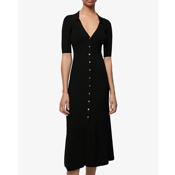 Maje RIMOSALLY Knit Midi Dress - Picture 1 of 5